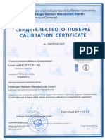 Calibration Certificates Load Cells