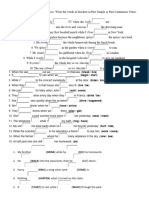 Past Simple Past Continuous Exercises