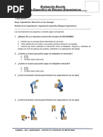 Evaluación de Capacitacion Riesgos Ergonomicos