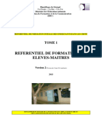 Seck F2 Sénégal Référentiel de Formation Maîtres