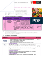 ACTIVIDAD de Aprendizaje Contamos y Clasifimamos Los Alimentos