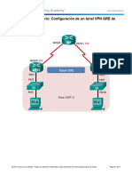 7.2.2.5 Lab - Configuring A Point-to-Point GRE VPN Tunnel-Respondido