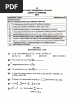 Maths Half Yearly Paper