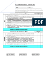 AUTOEVALUACIÓN de Los Tres Trimestres 2023