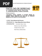 Violencia Fisica Contra La Mujer Según El Codigo Penal Peruano en Lima en Un Periodo Desde El 2019 Hasta La Actualidad