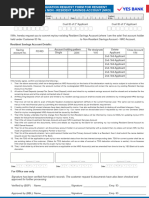 Yb Application For Change of Status From Non Resident To Resident