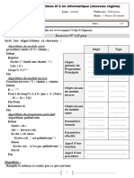 Devoir Synthese N°2 4M1 2021-2022