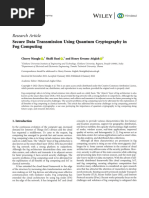 Research Article Secure Data Transmission Using Quantum Cryptography in Fog Computing