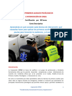 Curso Primeros Auxilios Psicólogicos e Intervención en Crisis Cippaz