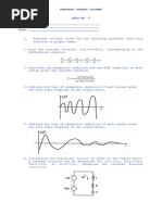 Quiz No. 2 Control Systems