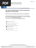 The Clinical Implementation of Pain Neuroscience Education: A Survey Study