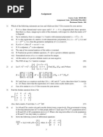 Assignment: Course Code: MMT-002 Assignment Code: MMT-002/TMA/2023 Maximum Marks: 100