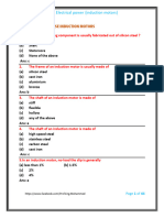 MCQ Electrical Induction Motor