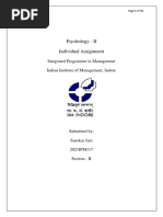 Psychology-II IndividualAssignment SanskarJain