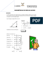 Razones Trigonométricas de Ángulos Agudos