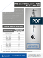 Gate Cast Steel Astm A216 WCB Class 150: Pressure Temperature Ratings