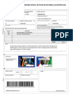 Recibo Oficial de Pago de Estampillas Distritales: Torres Uran Nicolas