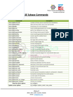 Sybase Basic Commands