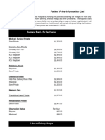 2023 Website Price List Aultman Hospital