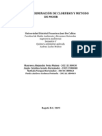 Informe Determinación de Cloruros y Metodo de Mohr