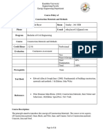 Course Policy of Construction Materials