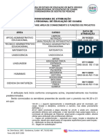 Calendario de Atribuição DRE CUIABÁ