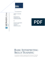 Interpreting Skills Training Report