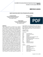 Waste Heat Recoveryfor Offshore Applications