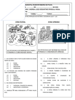 Avaliação de Recuperação de História e Geografia 1º Bimestre