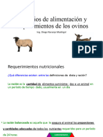 Principios de Alimentación y Requerimientos de Los Ovinos