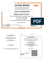 Diploma - Fisioterapia - Thamires Costa Cruzeiro