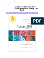 Exploring Microsoft Access 2013 Comprehensive 1st Edition Poatsy Test Bank