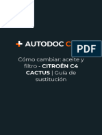 Cómo Cambiar - Aceite y Filtro - CITROËN C4 CACTUS - Guía de Sustitución