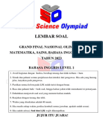 Soal Grand Final Jso B.ing Level 1