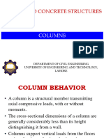 REINFORCED CONCRETE STRUCTURES - Columns Lecturer