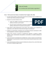 GUIA. Construccion Del Estado Argentino