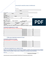 Ficha de Atualização Cadastral Anual de Empregado: Dependentes Menores de 14 Anos