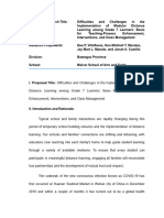 Final Paper-Research-on-Challenges-and-Difficulties-in-the-Implemention-MDL-Basis-for-Teaching-Process-Enhancement-Inteventions-and-Class-management