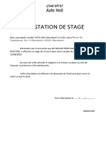 Attestation de Stage