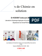 Cours de Chimie en Solution - Mede 1 - KODOM - FDS