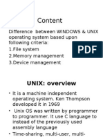 Diffrence Between Windows and Unix