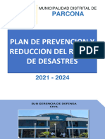 Plan de Prevención y Reducción Del Riesgo de Desastres Parcona 2021-2024