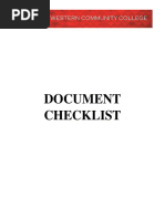 HCA+HCAESL+ACCESS - Document Checklist