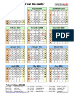 Split Year Calendar 2023 2024 Portrait Year at A Glance