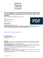 An Investigation of Subgrade Differential Settlement On The Dynamic Response of The Vehicle Slab Track System