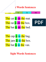 CVC Sentences Sight Words