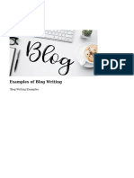 Examples of Blog Writing