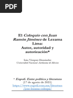 El Coloquio Con Juan Ramón Jiménez de Lezama Lima