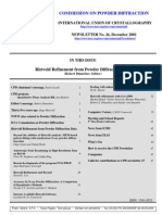 Rietveld Refinement From Powder Diffraction Data