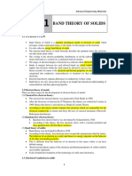 Unit I - Band Theory of Solids Notes